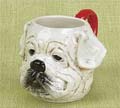 Bulldog shape mug